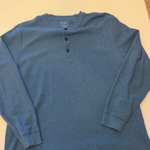 L.L. Bean Men's Long Sleeve Blue Shirt